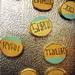 Employee name tags hang on the fridge at the Lunch Room. Melanie Maxwell | AnnArbor.com